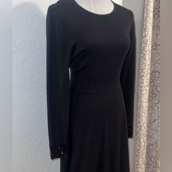 Jason Wu Skater Sweater Dress with Sequined Cuffs - Picture 5 of 9